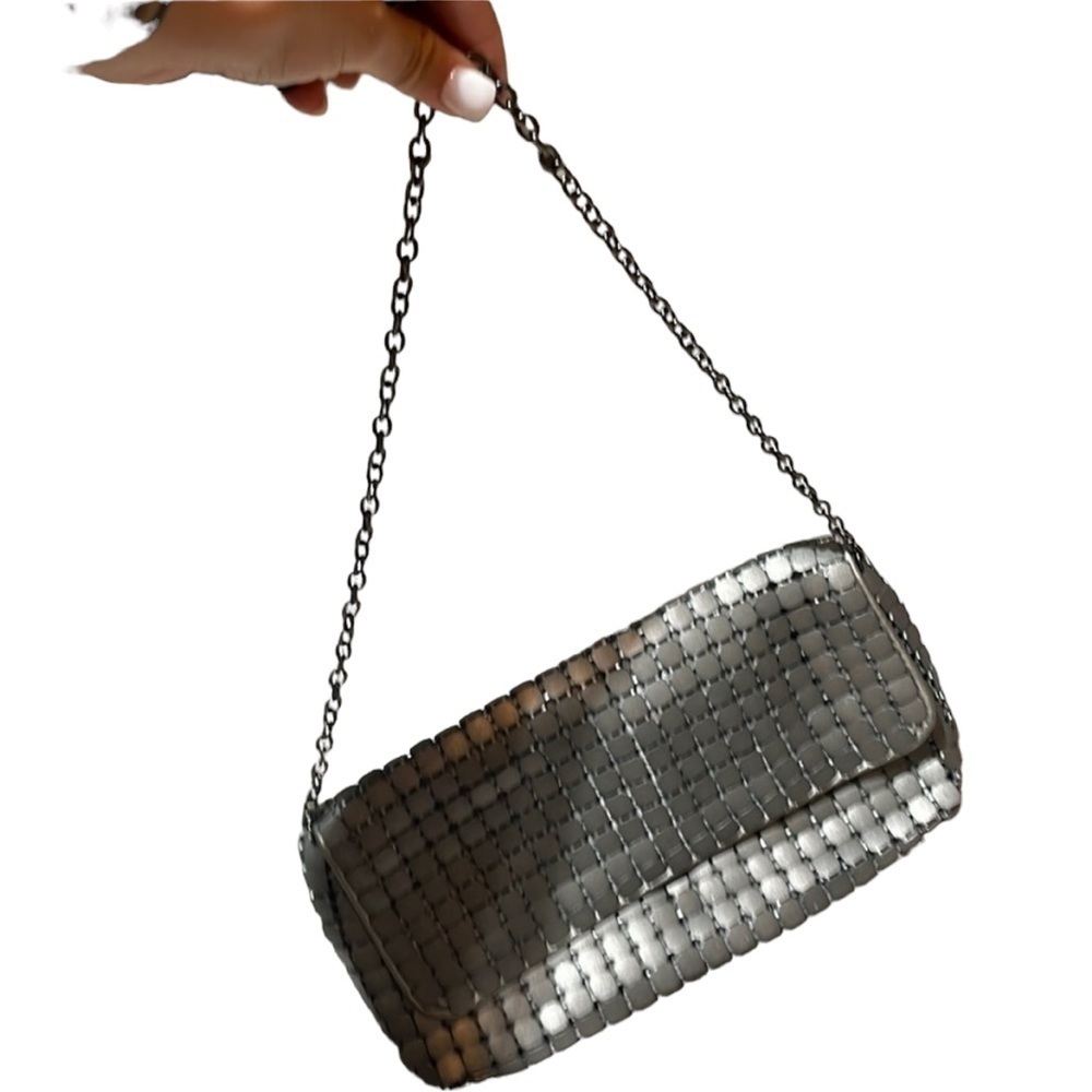 Y2K Vintage silver mesh handbag